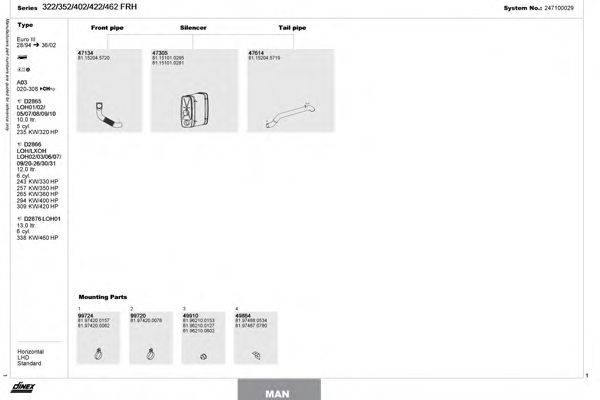 DINEX 247100029 Система випуску ОГ