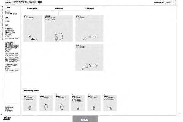 DINEX 247100030 Система випуску ОГ