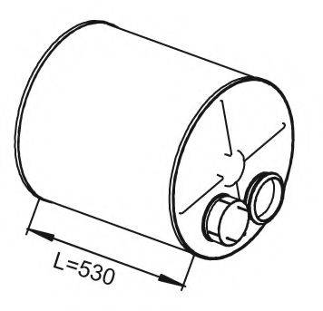 DINEX 40327 Середній глушник вихлопних газів