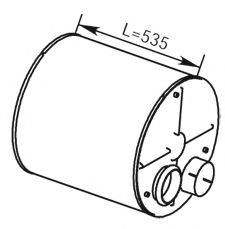 DINEX 21486 Середній глушник вихлопних газів