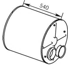 DINEX 21488 Середній глушник вихлопних газів