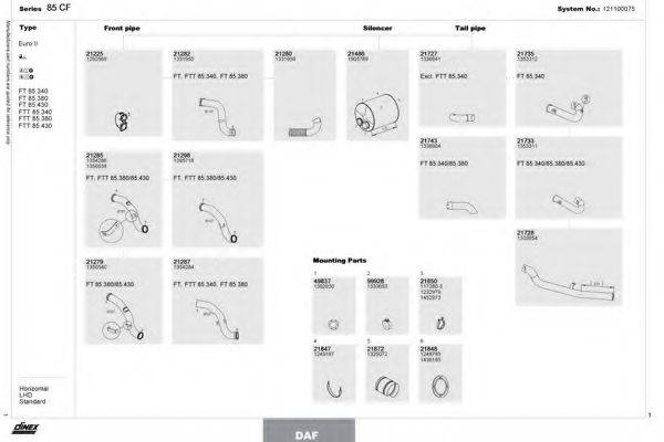 DINEX 121100075 Система випуску ОГ