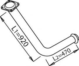 DINEX 21102 Труба вихлопного газу