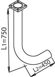 DINEX 21106 Труба вихлопного газу