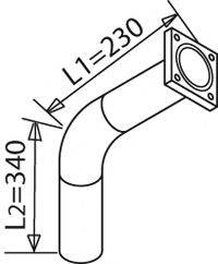 DINEX 21113 Труба вихлопного газу