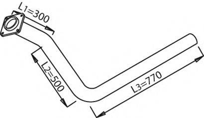 DINEX 21165 Труба вихлопного газу