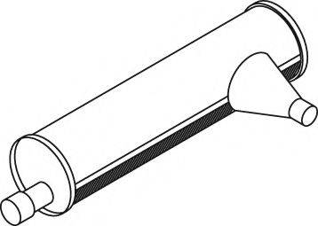 DINEX 21300 Середній/кінцевий глушник ОГ