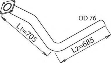 DINEX 21101 Труба вихлопного газу