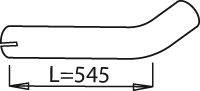 DINEX 21603 Труба вихлопного газу