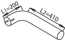 DINEX 21613 Труба вихлопного газу