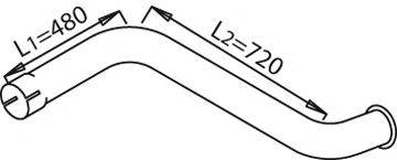 DINEX 21677 Труба вихлопного газу