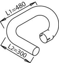 DINEX 21683 Труба вихлопного газу