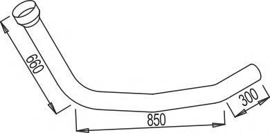 DINEX 68144 Труба вихлопного газу