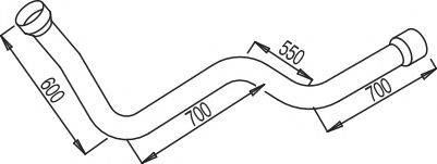 DINEX 68147 Труба вихлопного газу