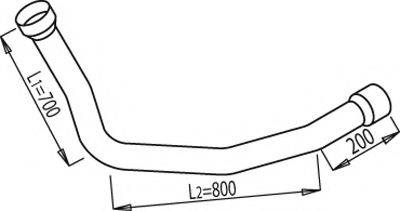 DINEX 68148 Труба вихлопного газу