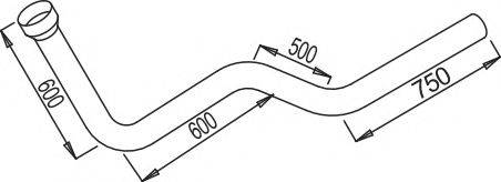 DINEX 68151 Труба вихлопного газу