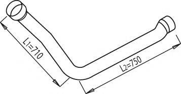 DINEX 68164 Труба вихлопного газу