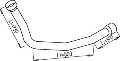 DINEX 68180 Труба вихлопного газу