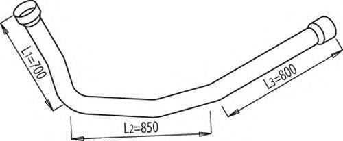 DINEX 68181 Труба вихлопного газу