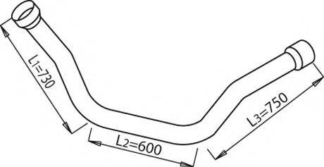 DINEX 68201 Труба вихлопного газу