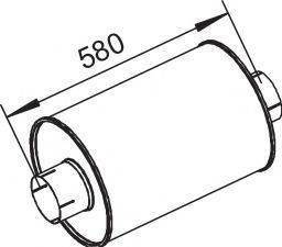 DINEX 68337 Середній/кінцевий глушник ОГ