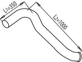 DINEX 68658 Труба вихлопного газу
