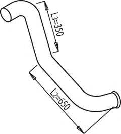 DINEX 68673 Труба вихлопного газу