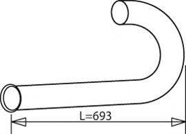 DINEX 49210 Труба вихлопного газу