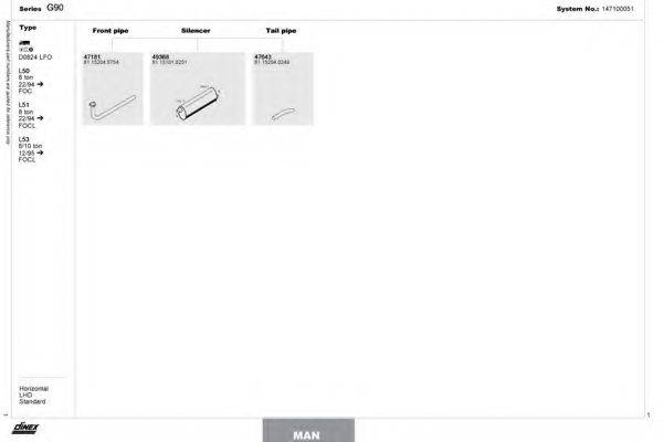 DINEX 147100051 Система випуску ОГ