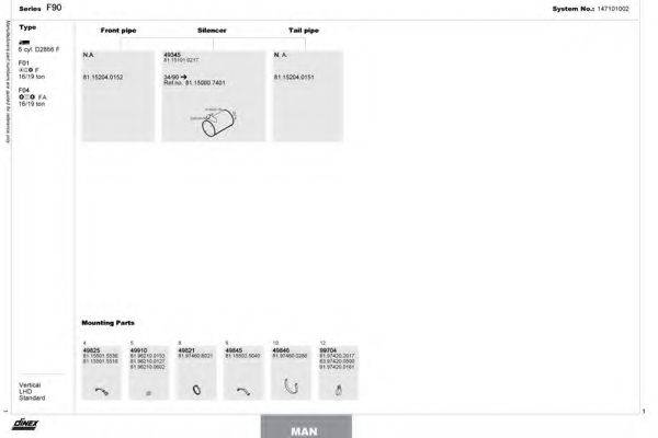 DINEX 147101002 Система випуску ОГ