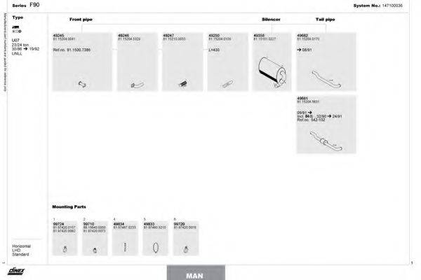 DINEX 147100036 Система випуску ОГ