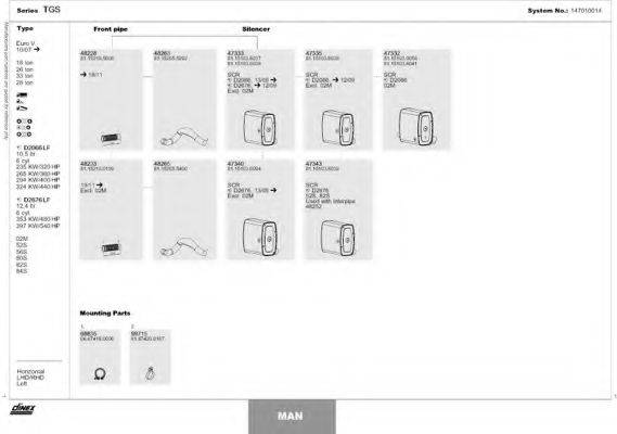 DINEX 147010014 Система випуску ОГ
