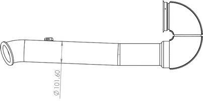 DINEX 22621 Труба вихлопного газу