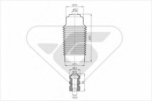 HUTCHINSON KP083 Пилозахисний комплект, амортизатор