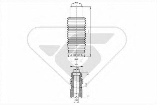 HUTCHINSON KP096 Пилозахисний комплект, амортизатор