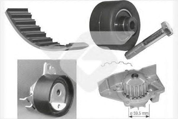 HUTCHINSON KH142WP27 Водяний насос + комплект зубчастого ременя