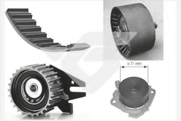 HUTCHINSON KH184WP25 Водяний насос + комплект зубчастого ременя