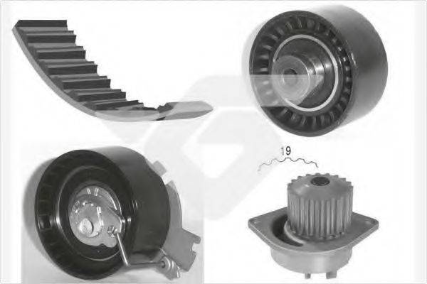 HUTCHINSON KH281WP37 Водяний насос + комплект зубчастого ременя