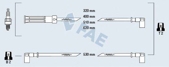 FAE 83080 Комплект дротів запалювання