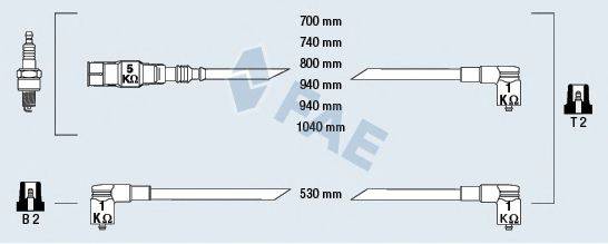 FAE 85070 Комплект дротів запалювання