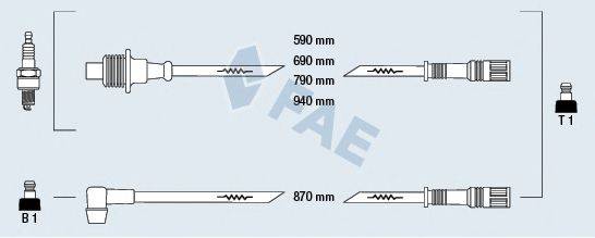 FAE 85160 Комплект дротів запалювання