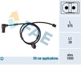FAE 78053 Датчик, частота обертання колеса