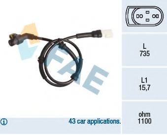FAE 78202 Датчик, частота обертання колеса