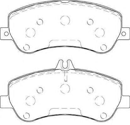 NECTO FD7422A Комплект гальмівних колодок, дискове гальмо