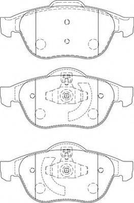 NECTO FD7228A Комплект гальмівних колодок, дискове гальмо