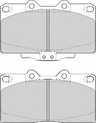 NECTO FD6976A Комплект гальмівних колодок, дискове гальмо
