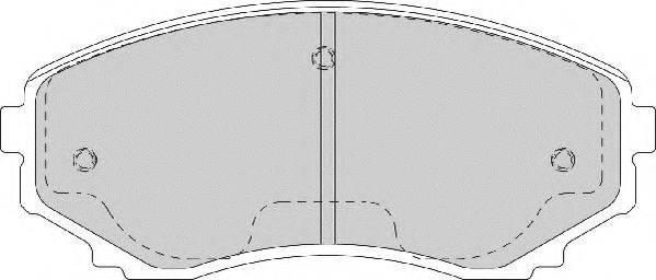 NECTO FD7171A Комплект гальмівних колодок, дискове гальмо