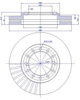 CAR 1421126 гальмівний диск
