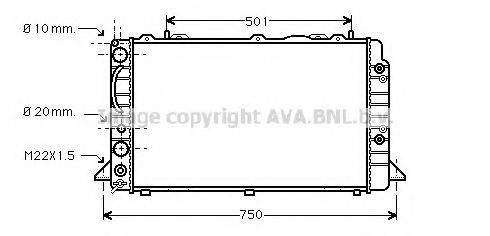 AVA QUALITY COOLING AI2090 Радіатор, охолодження двигуна