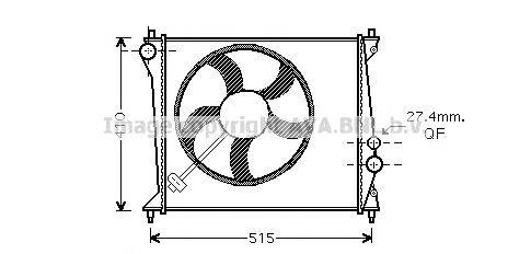 AVA QUALITY COOLING AI2213 Радіатор, охолодження двигуна